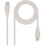 Nanocable Cable USB 2.0 Macho a Macho, 2 m, Beige